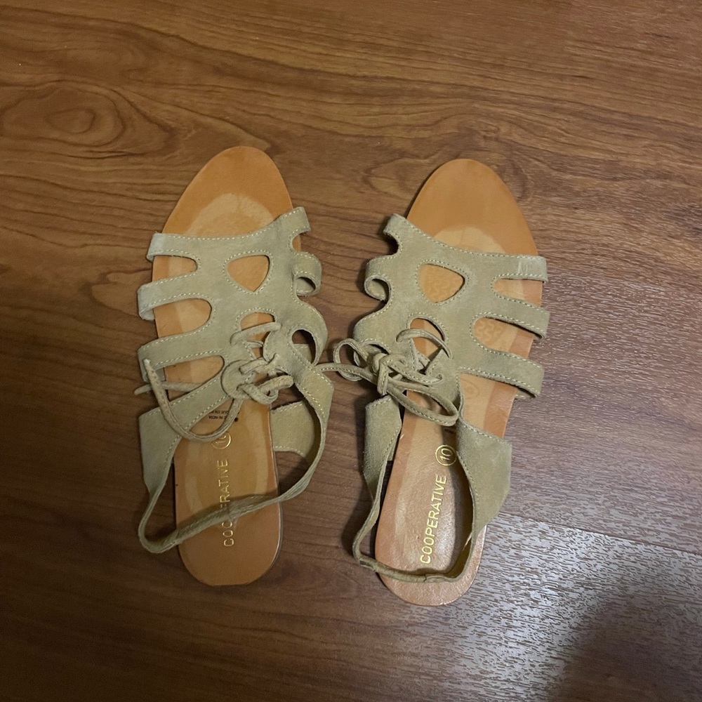 Flat Suede Sandals - image 1